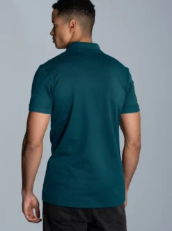Poloshirt aus elast. Piqué Saphir