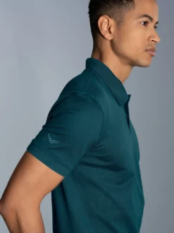 Poloshirt aus elast. Piqué Saphir