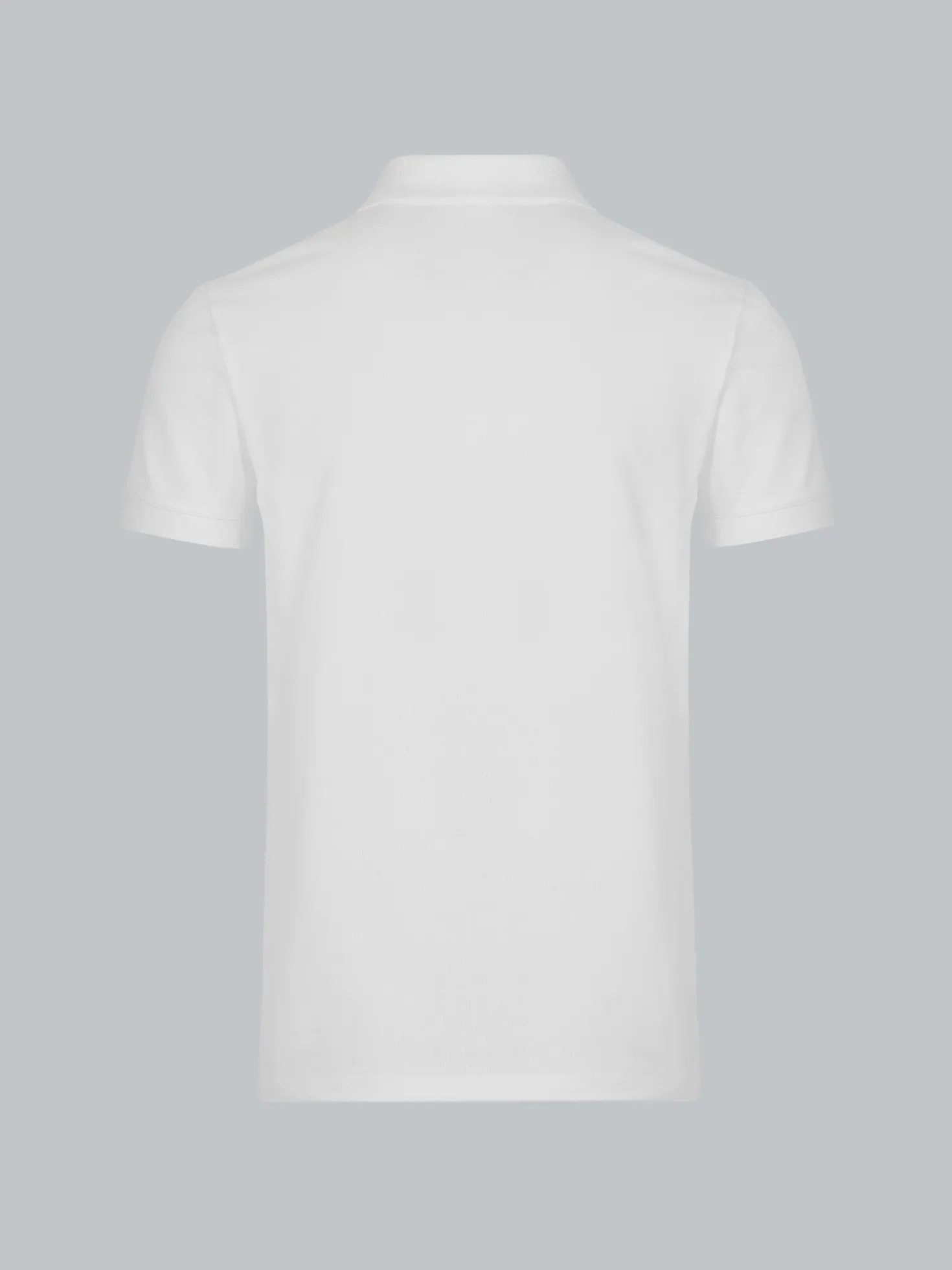 Poloshirt aus elast. Piqué Weiss