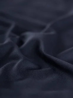 Poloshirt aus Polyester mit Knopfleiste Navy