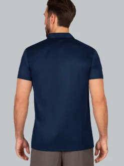 Poloshirt aus Polyester mit Knopfleiste Navy