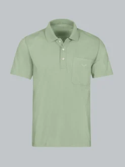 Poloshirt aus Single-Jersey Green tea