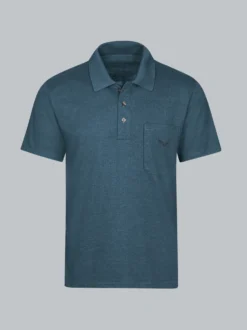 Poloshirt aus Single-Jersey Jeans-melange