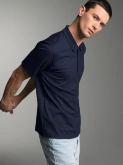 Poloshirt aus Single-Jersey Navy