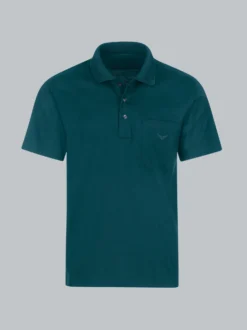 Poloshirt aus Single-Jersey Saphir