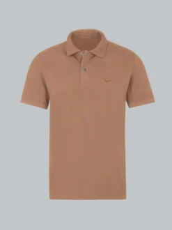 Polo-Shirt 100% Biobaumwolle Haselnuss
