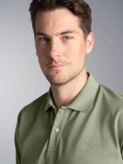 Polo-Shirt 100% Biobaumwolle Salbei