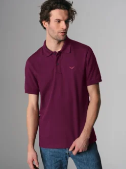 Polo-Shirt 100% Biobaumwolle Sangria