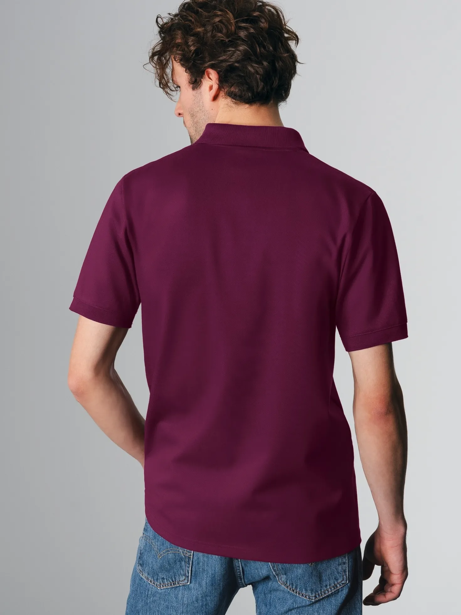 Polo-Shirt 100% Biobaumwolle Sangria