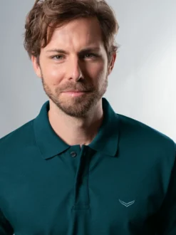 Polo-Shirt 100% Biobaumwolle Saphir