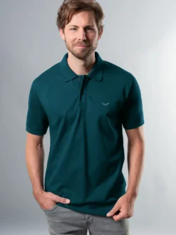 Polo-Shirt 100% Biobaumwolle Saphir
