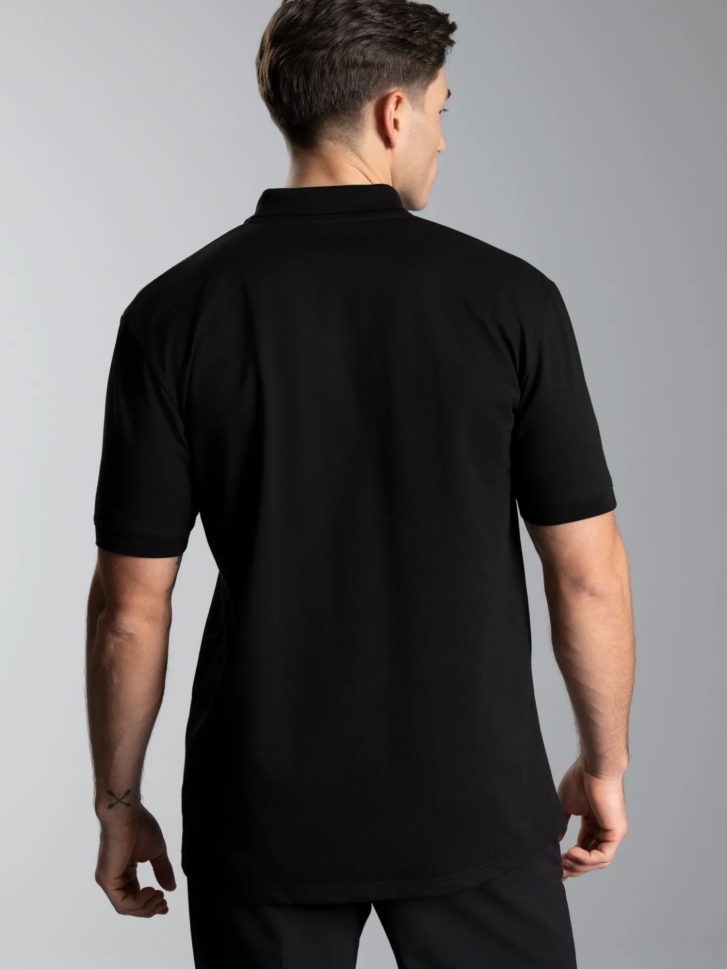 Polo-Shirt 100% Biobaumwolle Schwarz