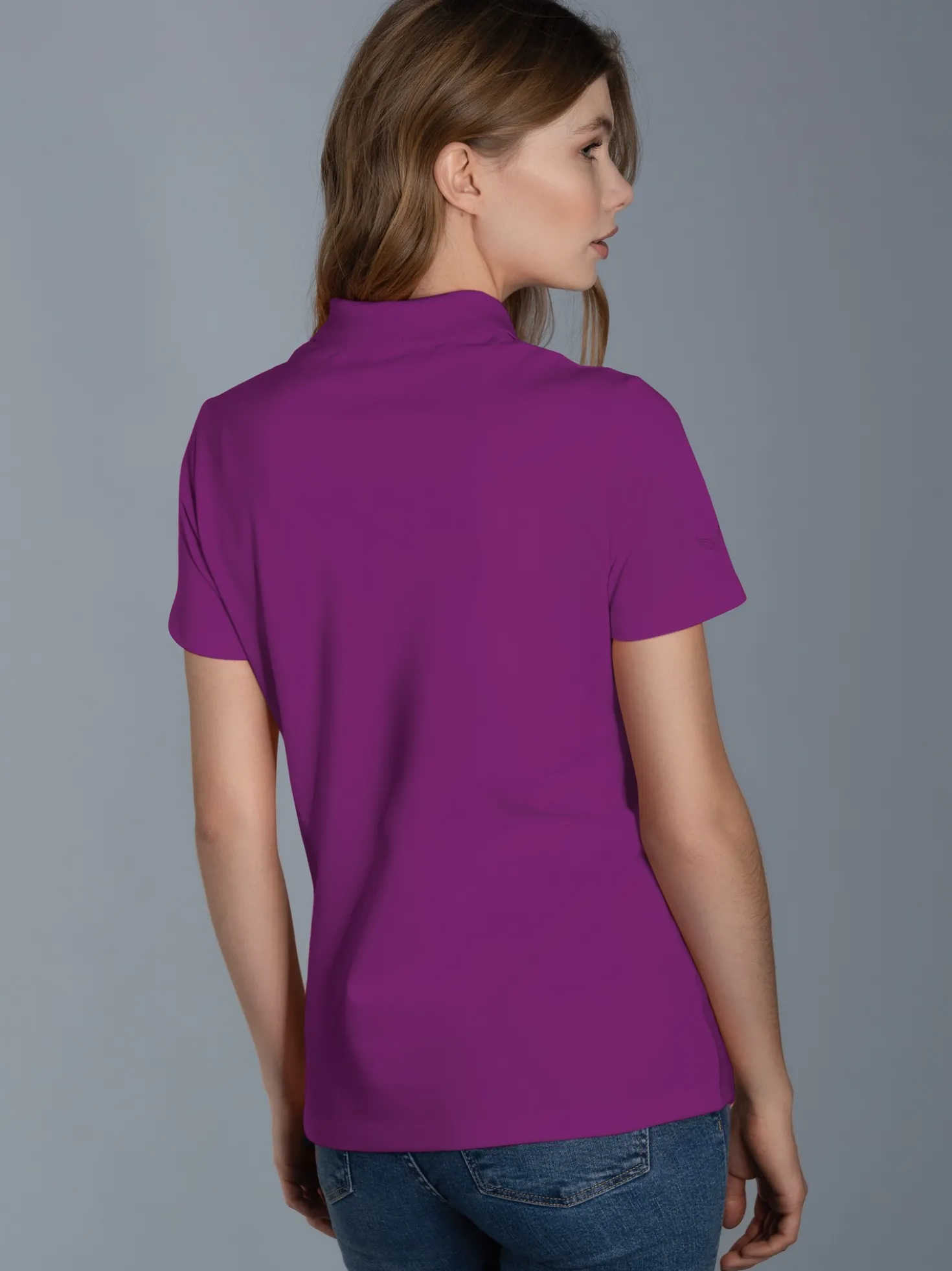 Poloshirt Brombeer