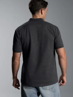 Poloshirt DELUXE Piqué Anthrazit-melange