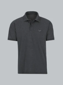 Poloshirt DELUXE Piqué Anthrazit-melange