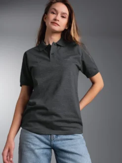 Poloshirt DELUXE Piqué Anthrazit-melange