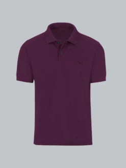 Poloshirt DELUXE Piqué Aubergine