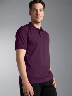 Poloshirt DELUXE Piqué Aubergine