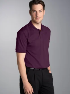Poloshirt DELUXE Piqué Aubergine