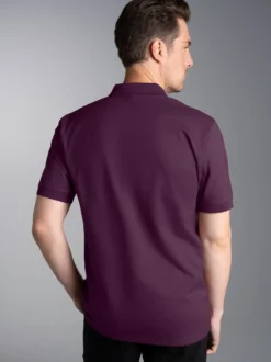 Poloshirt DELUXE Piqué Aubergine