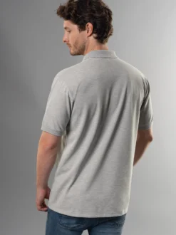 Poloshirt DELUXE Piqué Grau-melange