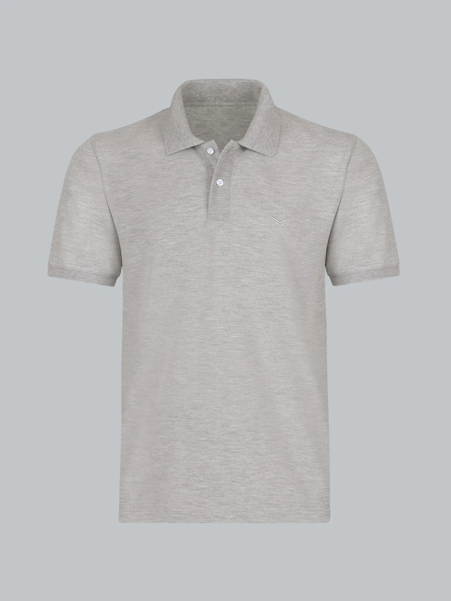 Poloshirt DELUXE Piqué Grau-melange