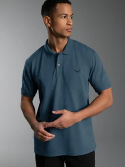 Poloshirt DELUXE Piqué Jeans-melange