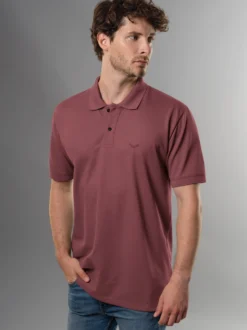 Poloshirt DELUXE Piqué Mahagoni