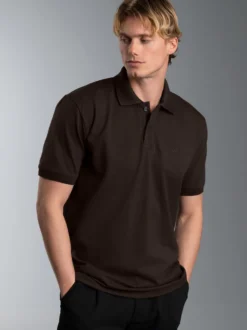 Poloshirt DELUXE Piqué Mocca
