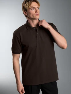 Poloshirt DELUXE Piqué Mocca