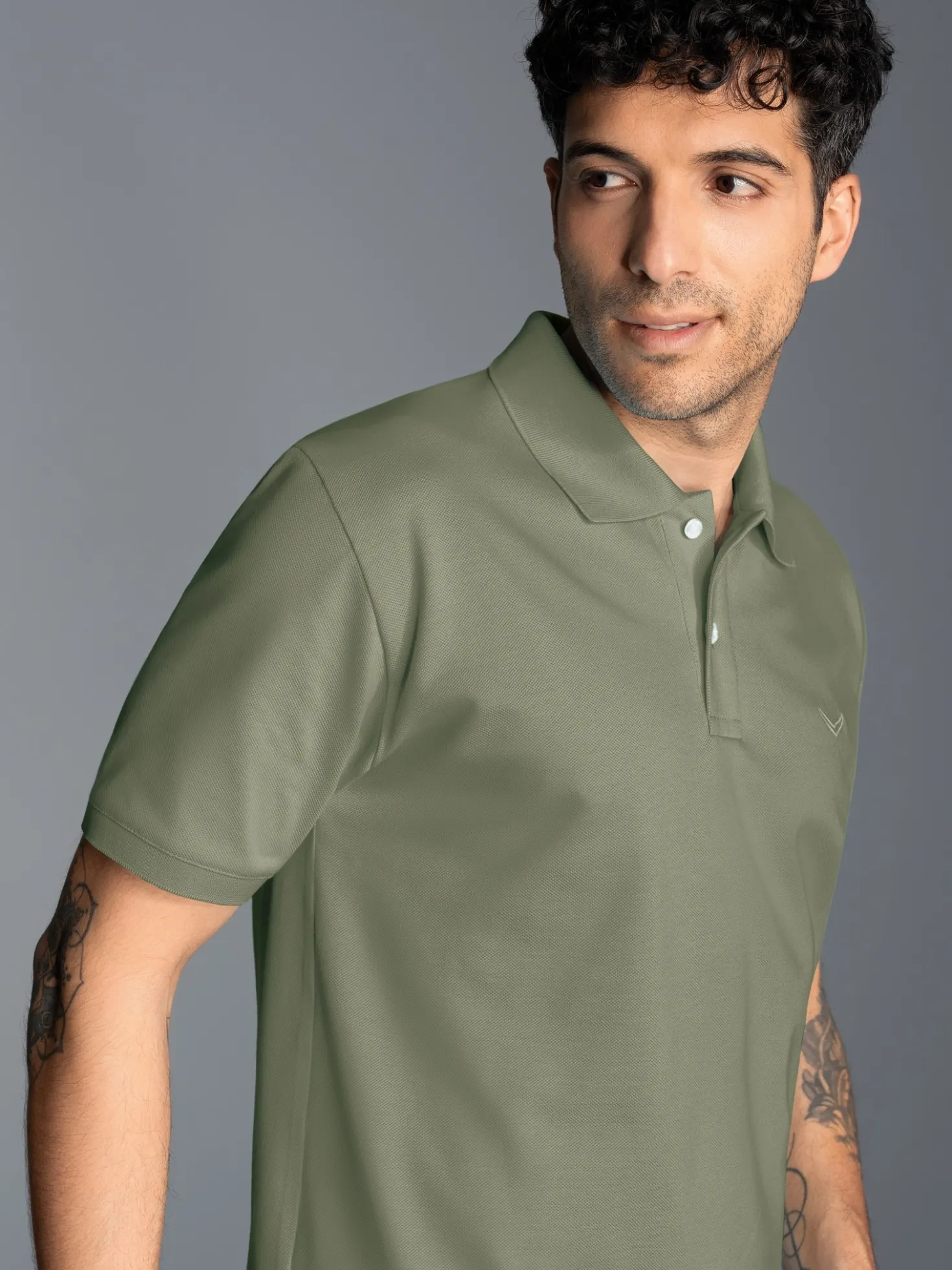 Poloshirt DELUXE Piqué Salbei