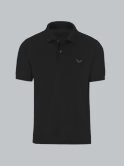 Poloshirt DELUXE Piqué Schwarz