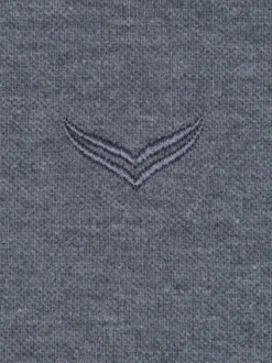 Poloshirt DELUXE Piqué Steingrau-melange