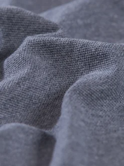 Poloshirt DELUXE Piqué Steingrau-melange