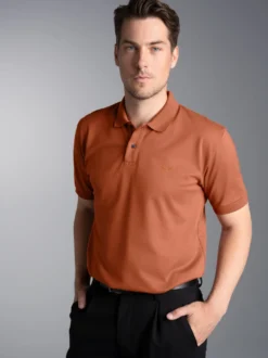 Poloshirt DELUXE Piqué Zimt