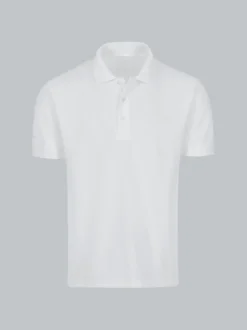Poloshirt für Industriewäsche Schwinge am Arm Weiss