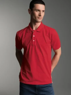 Poloshirt für Industriewäsche Schwinge am Arm Kirsch