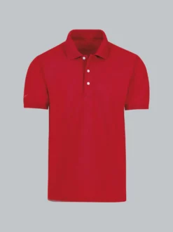 Poloshirt für Industriewäsche Schwinge am Arm Kirsch