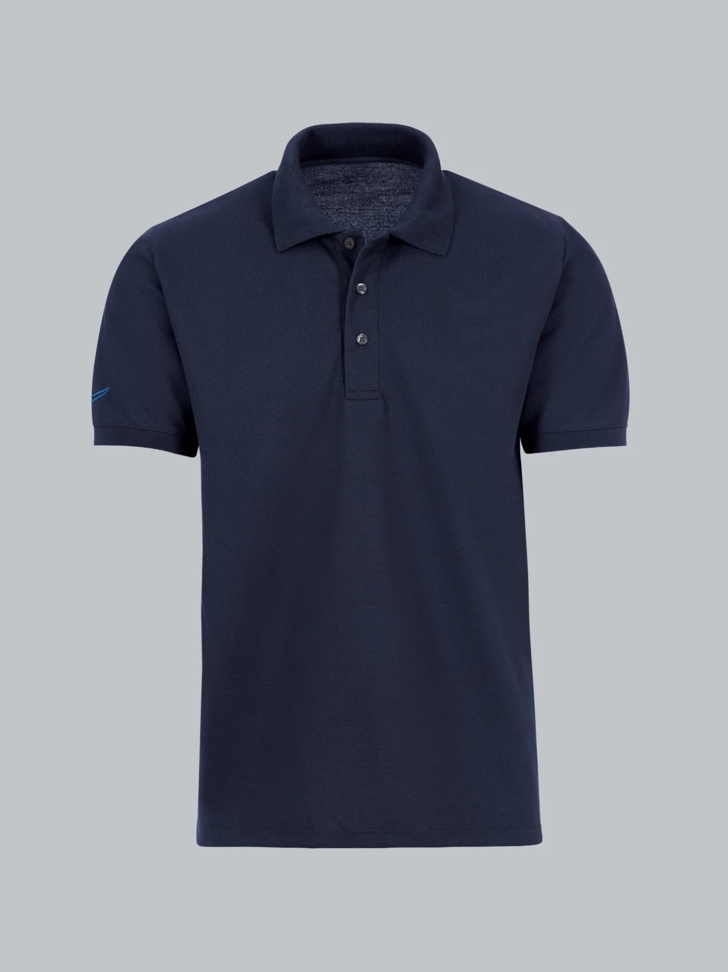 Poloshirt für Industriewäsche Schwinge am Arm Navy