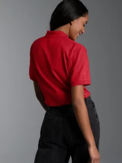 Poloshirt für Industriewäsche Schwinge am Arm Kirsch