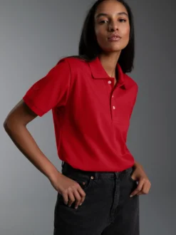 Poloshirt für Industriewäsche Schwinge am Arm Kirsch