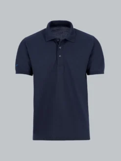 Poloshirt für Industriewäsche Schwinge am Arm Navy