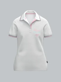 Polo Shirt im Marine Design Weiss