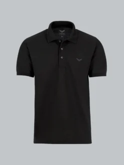 Poloshirt in Piqué-Qualität Schwarz