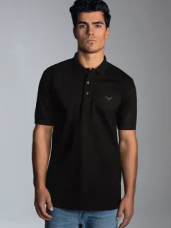 Poloshirt in Piqué-Qualität Schwarz