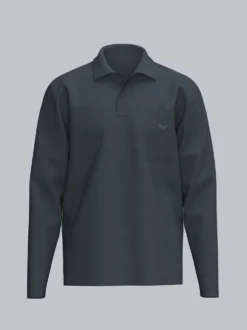 Poloshirt mit Brusttasche Anthrazit