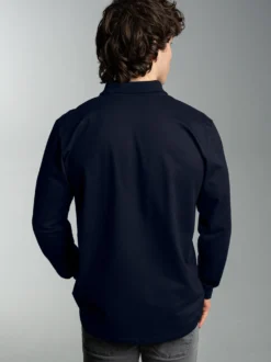 Poloshirt mit Brusttasche Navy