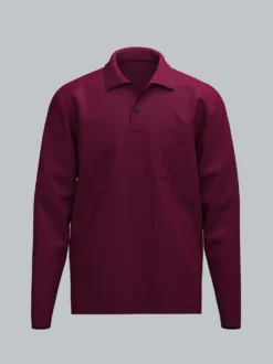 Poloshirt mit Brusttasche Sangria