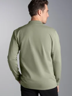 Poloshirt mit Brusttasche Salbei