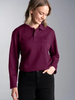 Poloshirt mit Brusttasche Sangria